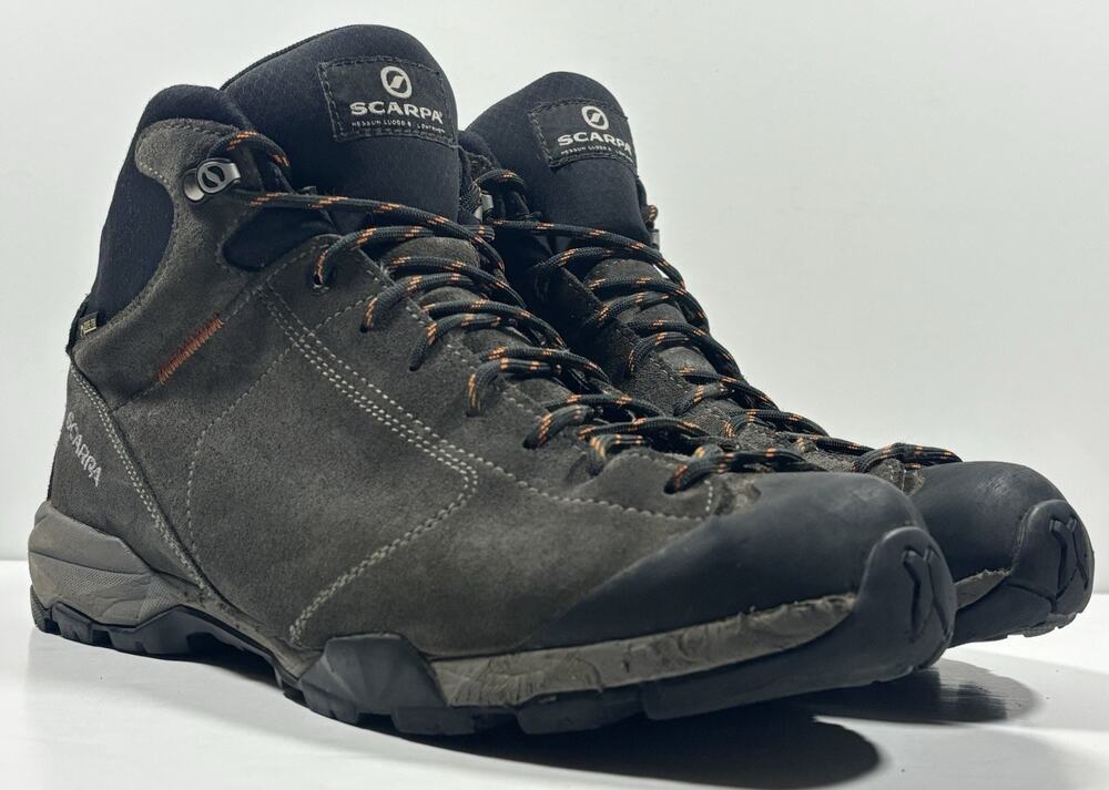 Scarpa Mojito Hike GTX Mens 10.5 EU 44 Gore-Tex Hiking Boots Gray Suede